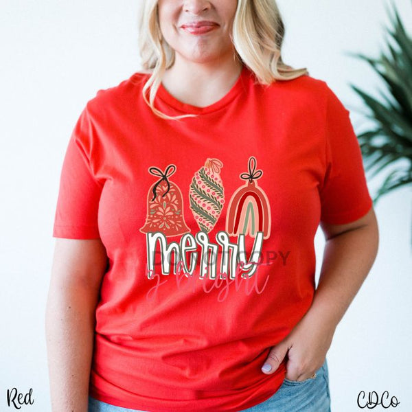 Merry &  Bright Ornament Trio DTF