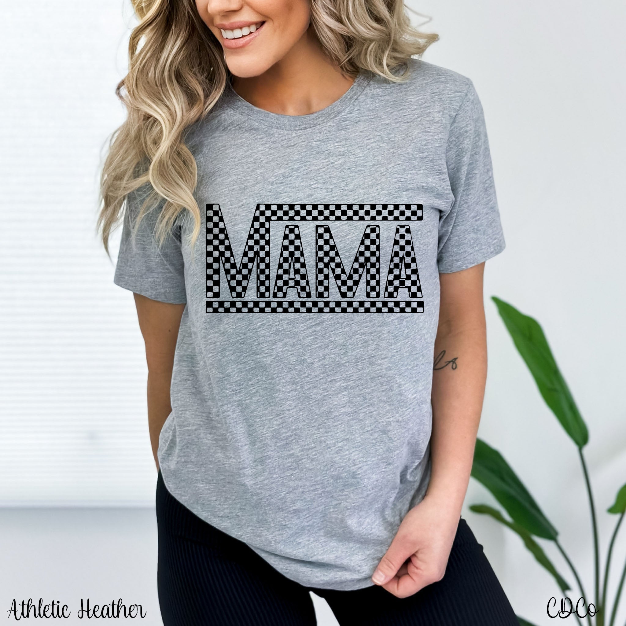 Mama Checkered Heart Uvdtf Decal — LAWS & OAKS