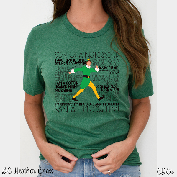 Elf Quotes DTF (adult size is available as a screen print until sold out)