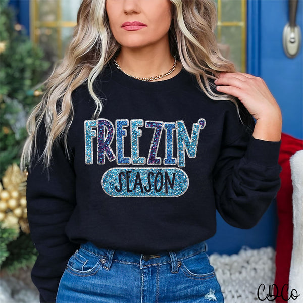 Freezin Season Faux Sequin DTF