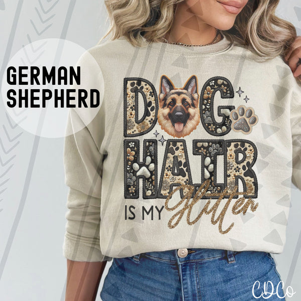 Dog Hair Is My Glitter Faux Embroidery DTF 2 of 2