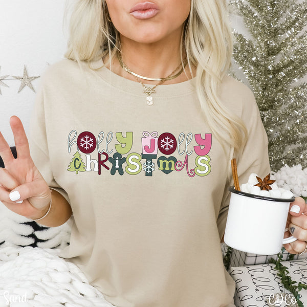 Holly Jolly Christmas Doodles 2174 DTF