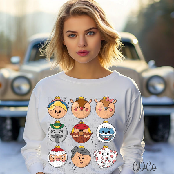 Rudolph Crew Ornaments DTF