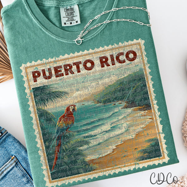 Vacation/Landforms/POI Destination Stamps Vintage 1 of 4 DTF