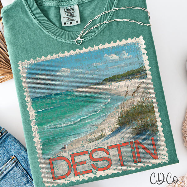 Vacation/Landforms/POI Destination Stamps Vintage 1 of 4 DTF