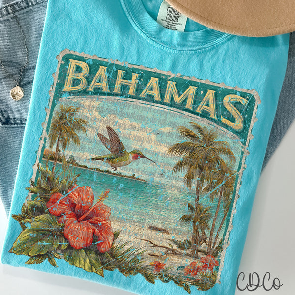 Vacation/Landforms/POI Destination Stamps Vintage 1 of 4 DTF