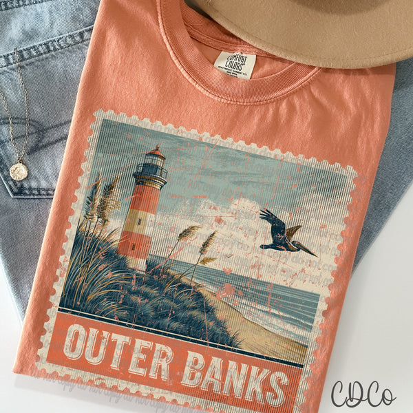 Vacation/Landforms/POI Destination Stamps Vintage 1 of 4 DTF