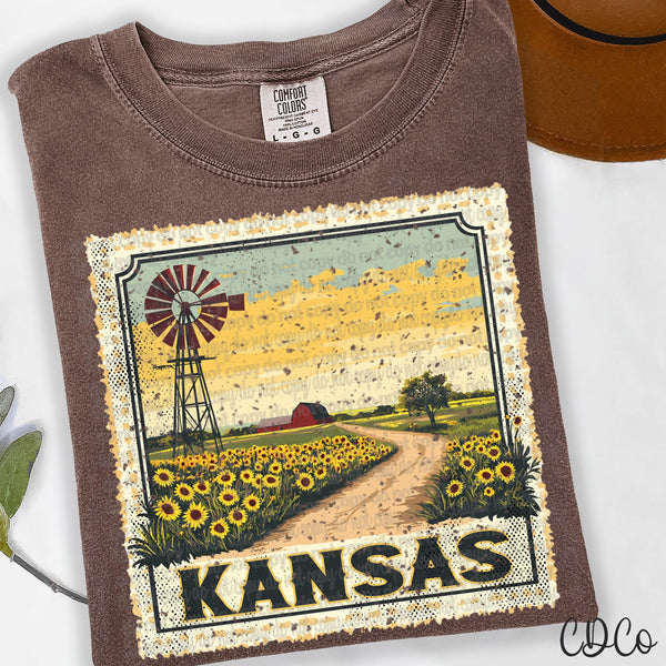 State Stamps Vintage DTF (AL-KS)