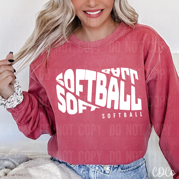 Softball Curved DTF