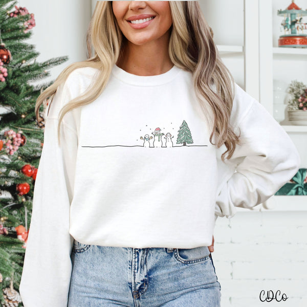 Simple Snowman Trio DTF