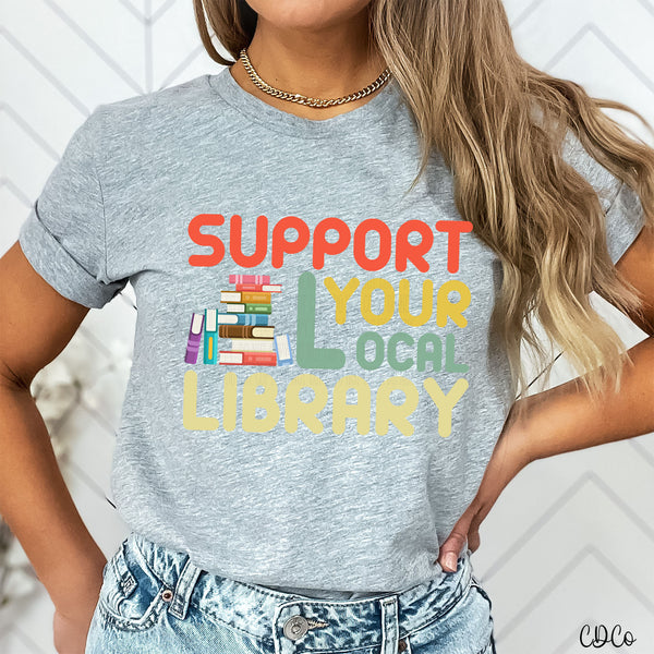 Support Your Local Library DTF