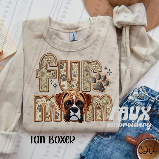 Fur Mom Faux Dog Embroidery DTF (2 of 6)