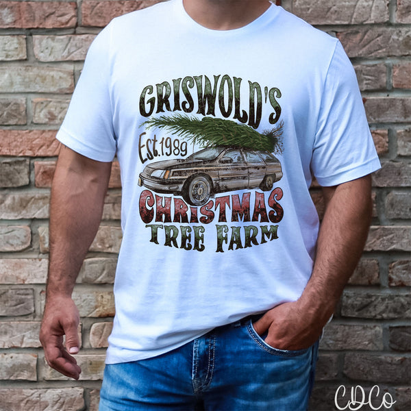 Grunge Christmas Tree Farm DTF