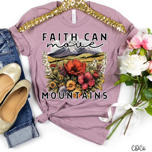 Floral Faith Can Move Mountains DTF