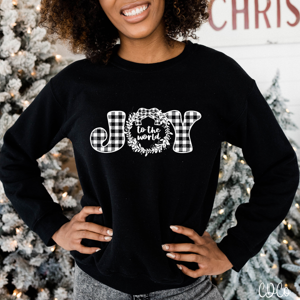 Joy to the World Plaid Wreath *semi-exclusive* (325°)