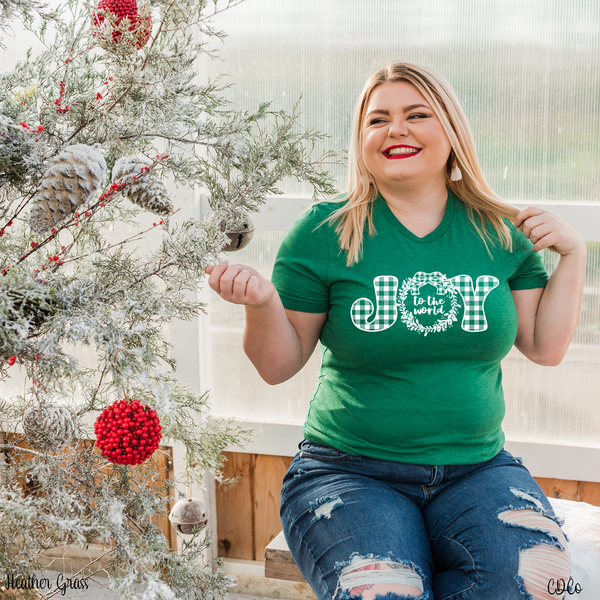 Joy to the World Plaid Wreath *semi-exclusive* (325°)