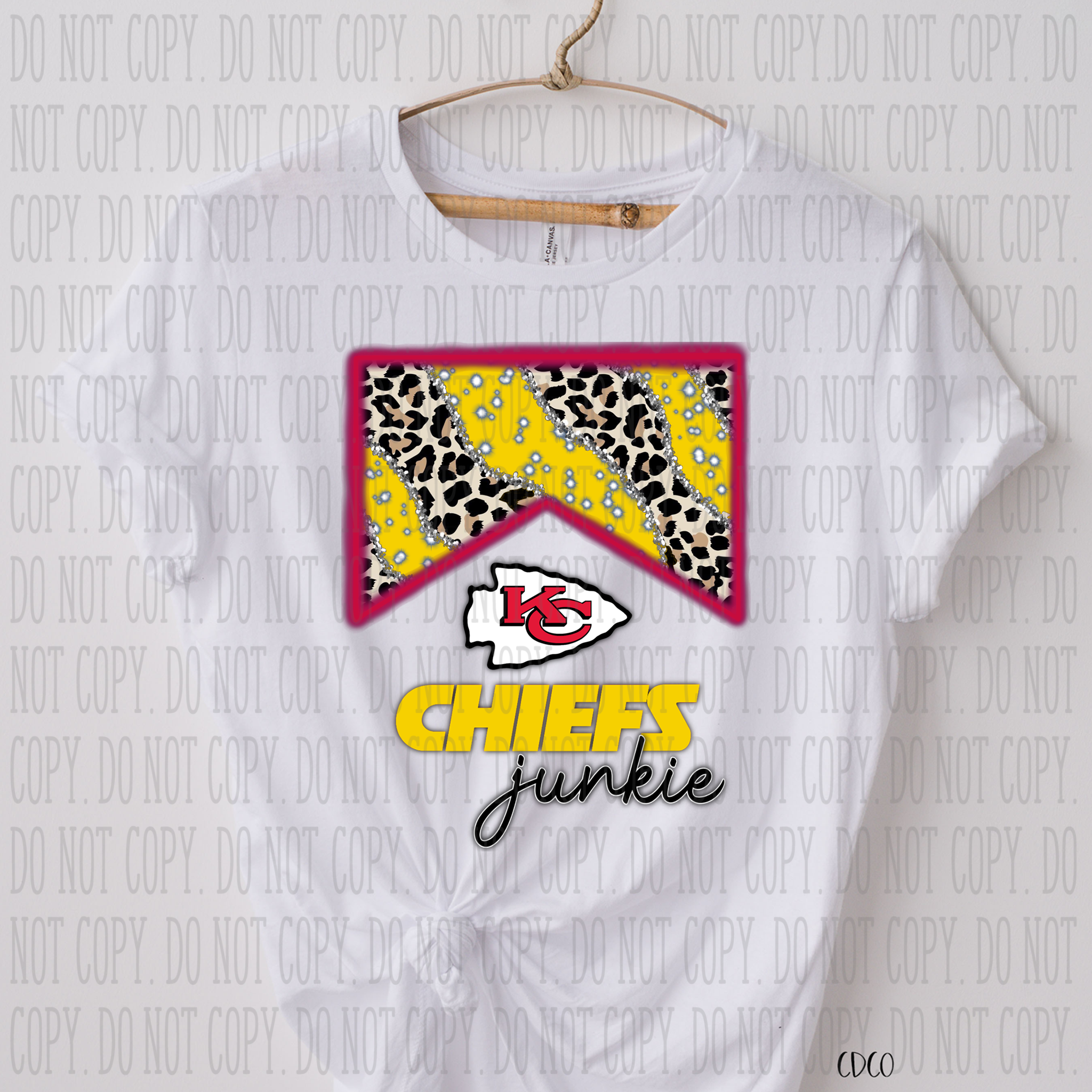 KC Chiefs Leopard Ready to Press Sublimation Heat Press 