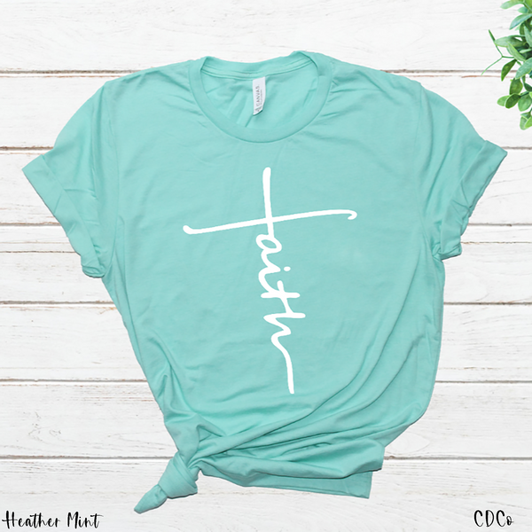 Faith Cross - White (325°) - Chase Design Co.