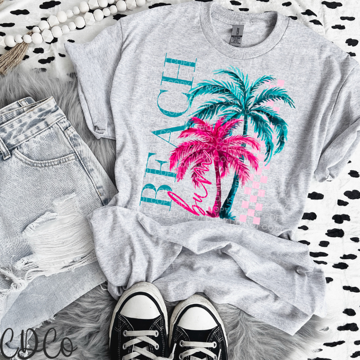 Beach Bum Pink Teal 4109 DTF