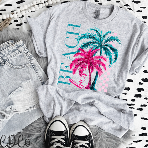 Beach Bum Pink Teal 4109 DTF