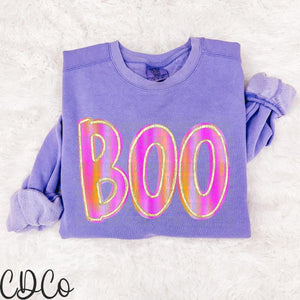 Boo Gold Brush DTF