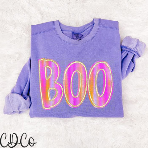 Boo Gold Brush DTF
