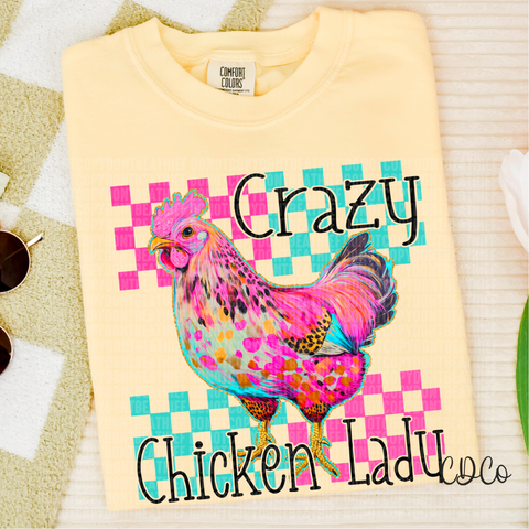Crazy Chicken Lady 4218 DTF