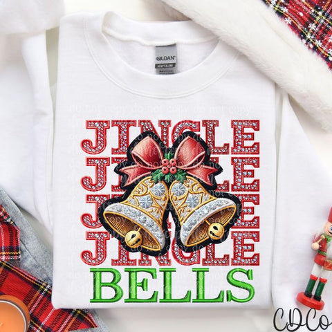 Jingle Bells Faux Accents DTF