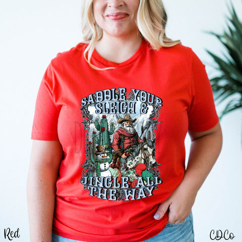 Saddle Your Sleigh & Jingle All The Way DTF