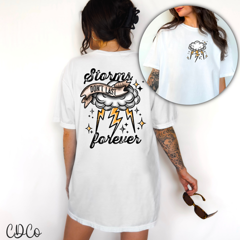Storms Don't Last Forever / Black w/3.5" pocket 4431 DTF