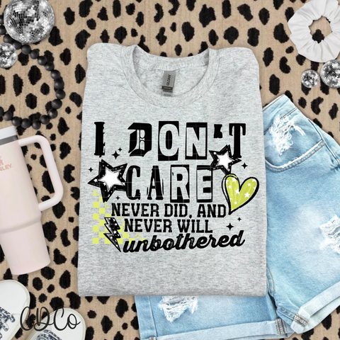 I Don't Care Without Bow DTF