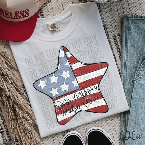 One Nation Under God 4861 DTF