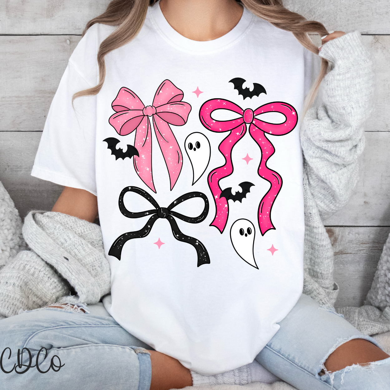Pink / Black Bows 4995 DTF