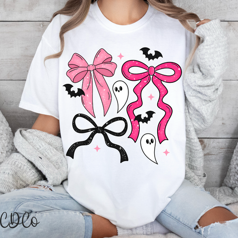 Pink / Black Bows 4995 DTF