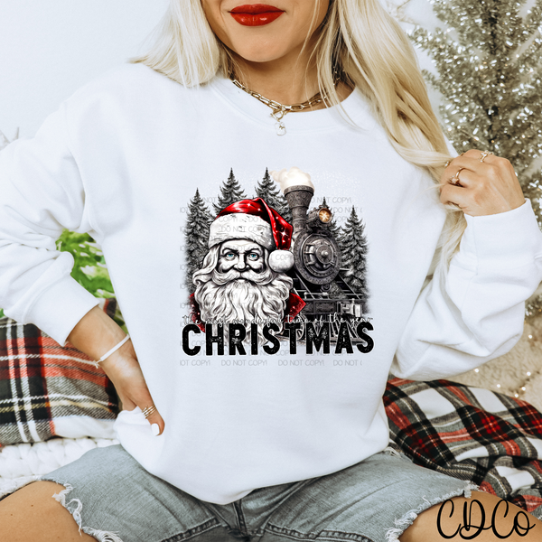Santa Train Christmas The Most Wonderful DTF