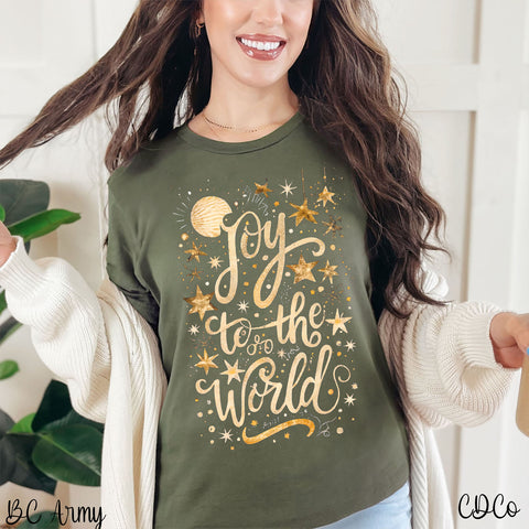 Gold Joy To The World DTF