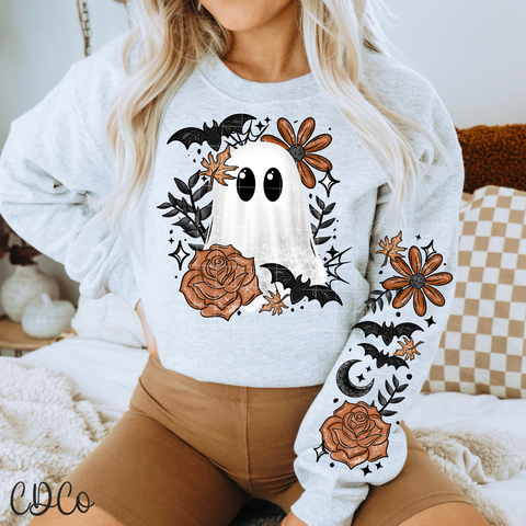 Light Brown Rose Ghost w/Sleeve (adult sleeve 3x9) 4897 DTF