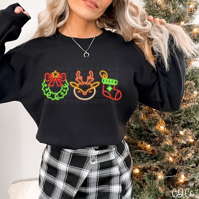 Neon Christmas Trio 2242 DTF
