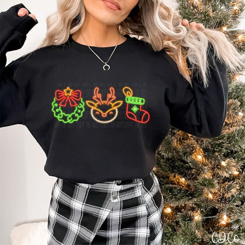 Neon Christmas Trio 2242 DTF