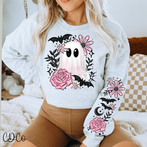 Light Pink Rose Ghost w/Sleeve (adult sleeve 3x9) 4898 DTF
