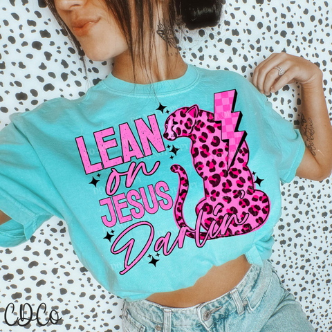 Lean On Jesus Pink 4693 DTF