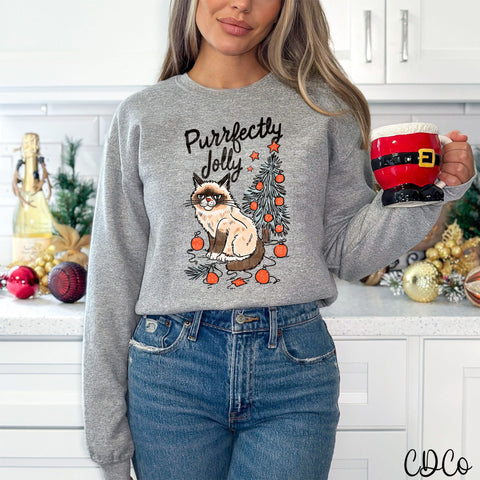 Purrfectly Jolly Cat 10014 DTF