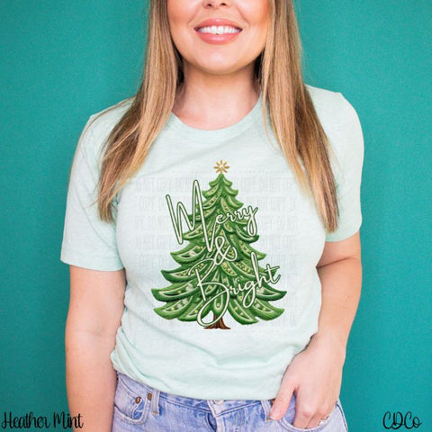 Merry & Bright Tree DTF