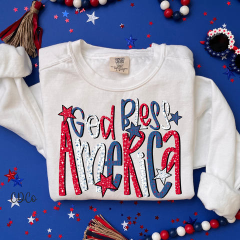 God Bless America Stars 4297 DTF