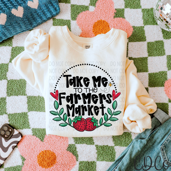 Take Me to the Farmers Market Strawberries 4063 DTF