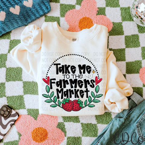 Take Me to the Farmers Market Strawberries 4063 DTF