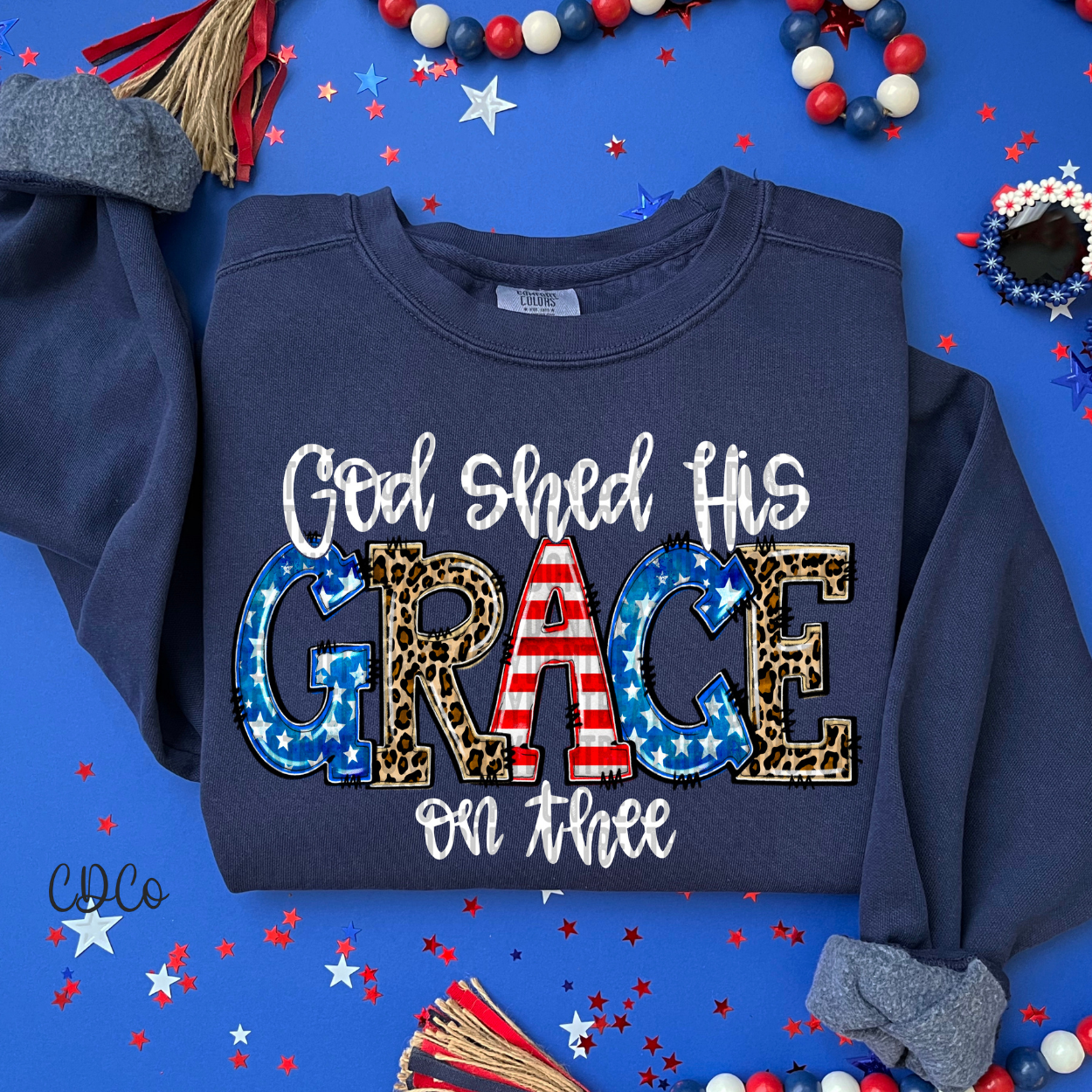 God Shed His Grace on Thee / White 4301 DTF