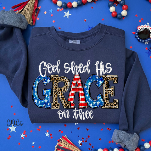 God Shed His Grace on Thee / White 4301 DTF