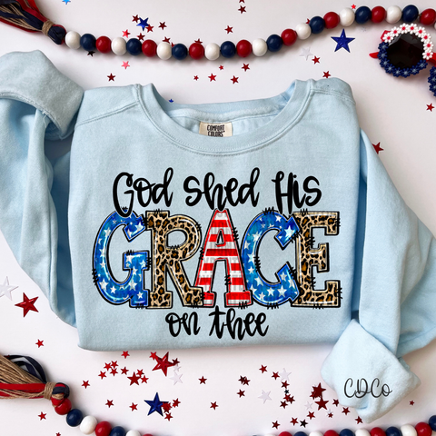 God Shed His Grace on Thee / Black 4302 DTF