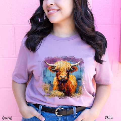 Brushed Highland Cow DTF